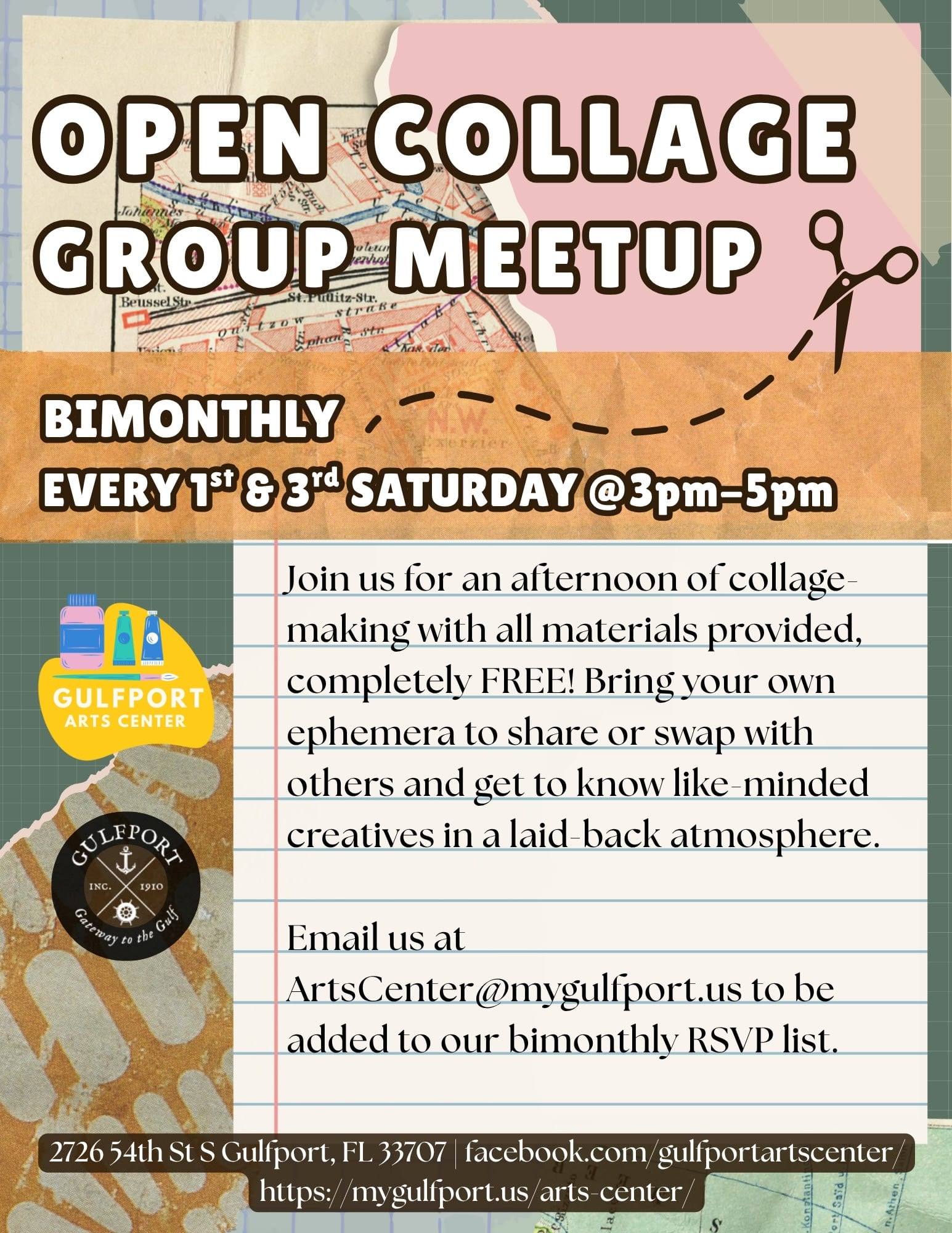 A colorful graphic poster with a collage design which reads