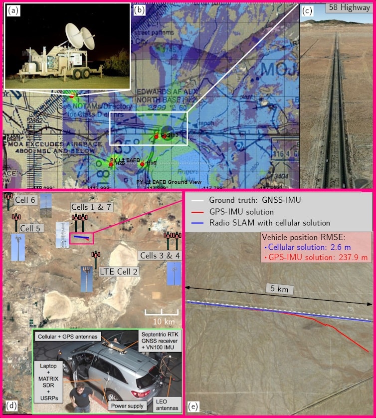 three map views with three inset photos