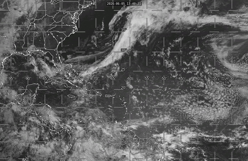 A visible satellite loop showing the features of interest across the Atlantic Basin.