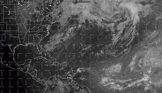 Visible satellite imagery covering the Atlantic Basin and eastern U. S.
